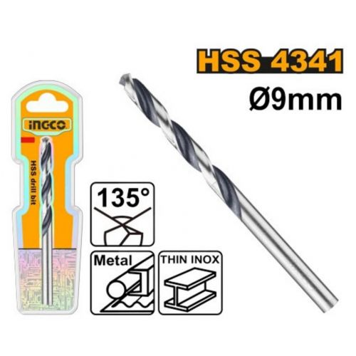 Vrták do kovu HSS, 9mm INGCO KLC