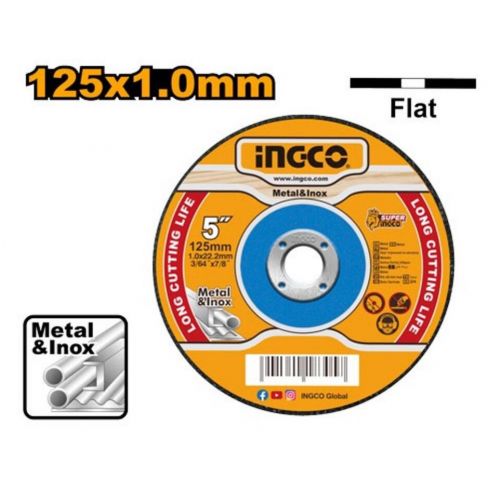 Kotúč rezný kov 125x1x22,2mm INGCO