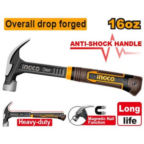 Kladivo tesárske 450g ANTISHOCK INGCO INDUSTRIAL