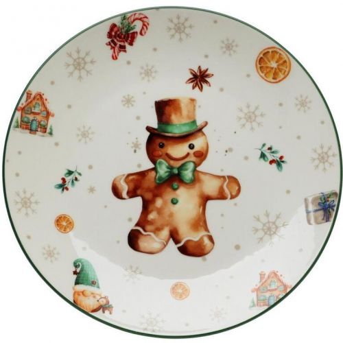 Tanier plytký vianočný 19 cm porcelán