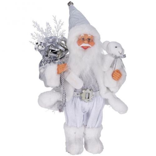 Postavička Santa LED 30 cm strieborný