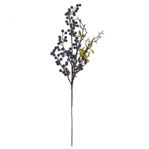 Ozdoba zapichovacia konár+bobule modré 62 cm