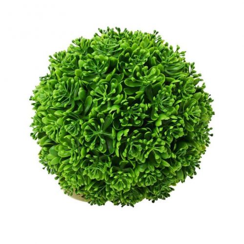 Dekorácia guľa 23 cm sukulent zelená