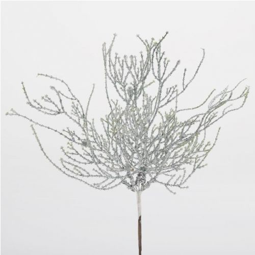 Ozdoba zapichovacia korál zeleno-biely 26 cm