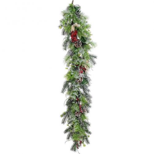 Girlanda vianočná 110 cm čečina+bobule+šišky