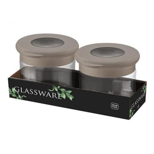 Dóza na potraviny 300ml 2ks, sklenená, s vekom