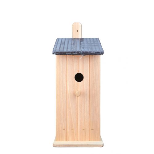 Búdka pre vtáky natur s plechovou strechou