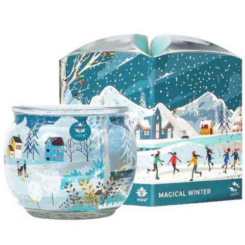 Sviečka vonná MAGICAL WINTER 90g v skle dubové drevo