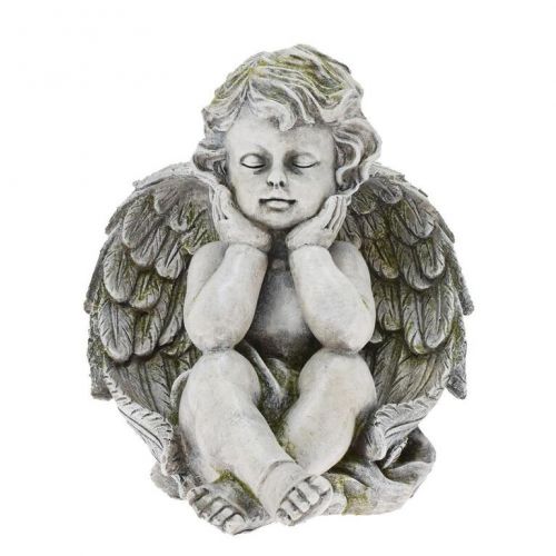 Dekorácia anjel 24x22x21cm šedá