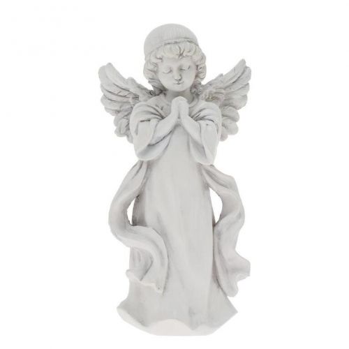 Dekorácia ANJEL na podstavci 15,5x10,2x29,5cm biely