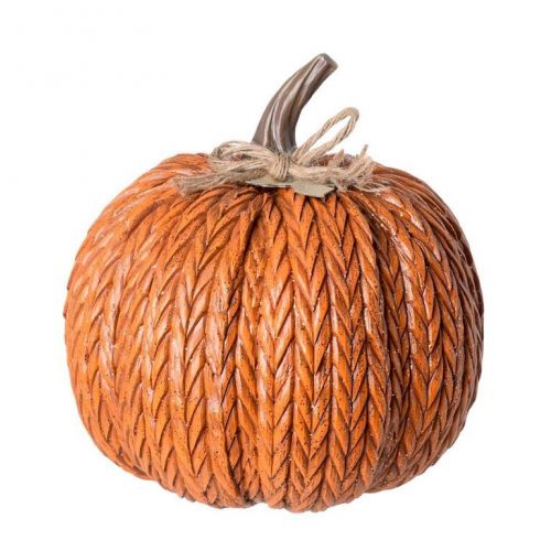 Dekorácia tekvica 20x20x23cm polyres oranžová