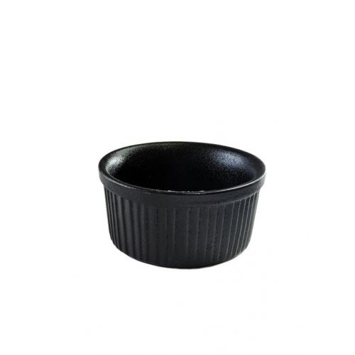 Miska porcelánová na creme brulle, 10 cm, 1ks, čierna