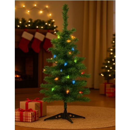 Stromček vianočný 50cm umelý s LED osvetlením 