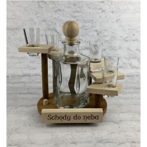 Pohár 25ml štamprlík 6ks v schodoch