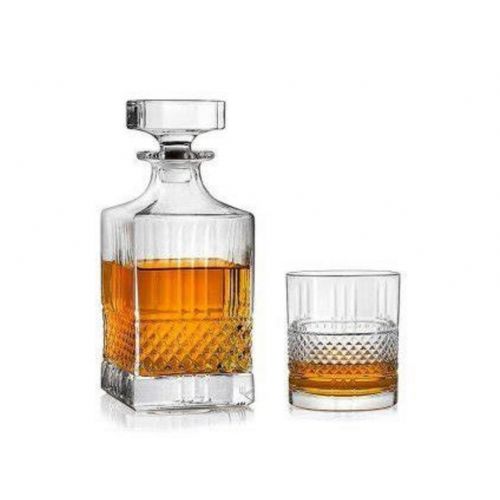 Pohár na whisky + fľaša 6ks BRILLANTE