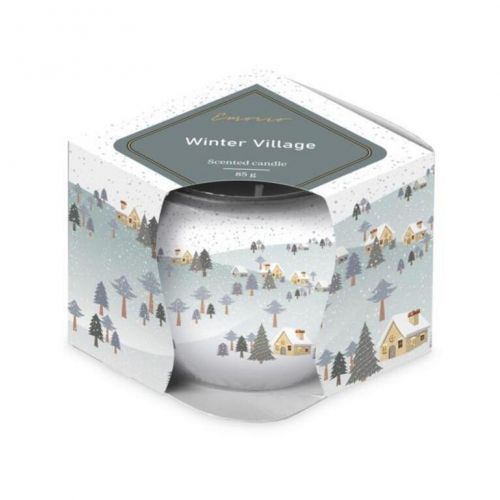 Sviečka vonná Emocio sklo 70x62mm, Winter Wonderland