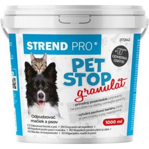 Odpudzovač Strend Pro PET STOP, granulát, 1000 ml, prírodný plašič psov, na mačky, na psy, odplašovač