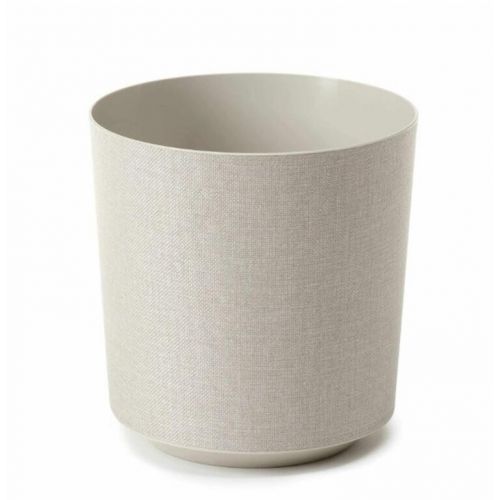 Kvetináč plastový priemer 250 mm, GAMA, textil, prírodný, výška 270 mm
