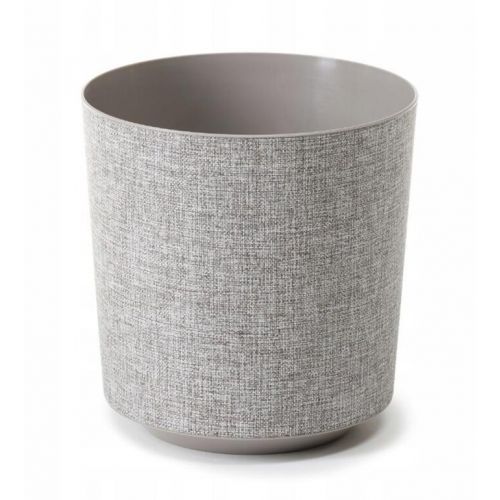 Kvetináč plastový priemer 290 mm, GAMA, textil, taupe sivohnedý, výška 315 mm
