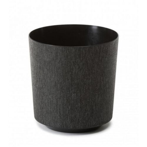 Kvetináč plastový priemer 290 mm, GAMA, textil, čierny, výška 315 mm