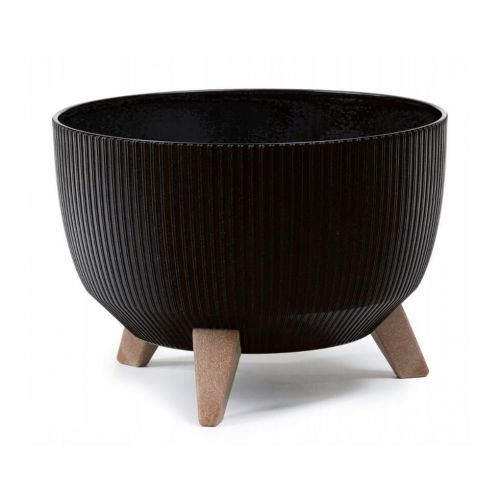 Kvetináč plastový, priemer 240mm, ROMA JUMPER, čierny