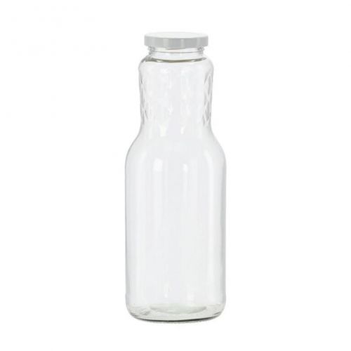 Fľaša sklenená 1000ml s uzáverom