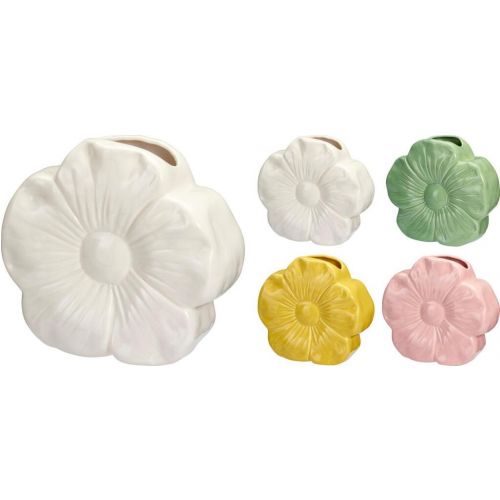 Váza 22 cm dizajn kvet porcelán mix