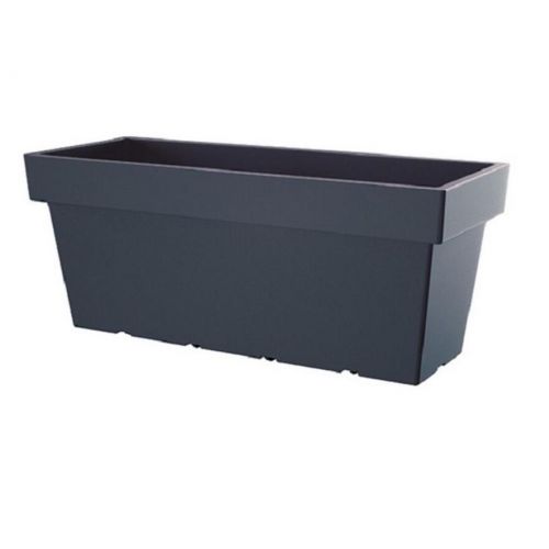 Kvetináč, truhlík plastový antracitový LOFLY 992x390mm, s kolieskami, výška410 mm