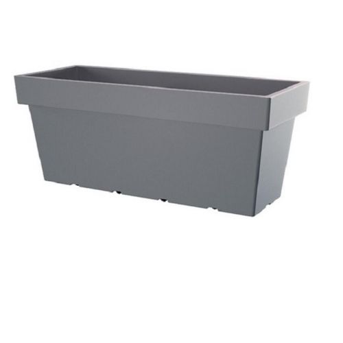 Kvetináč, truhlík plastový sivý LOFLY 992x390mm, s kolieskami, výška410 mm