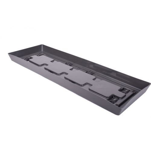 Miska sivá s kolieskami pod kvetináč / truhlík LOFLY, 920x315mm, plastová