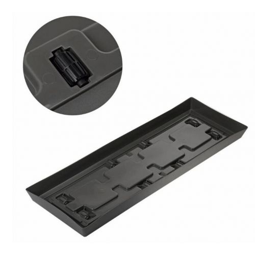 Miska antracitová s kolieskami pod kvetináč / truhlík LOFLY, 920x315mm, plastová