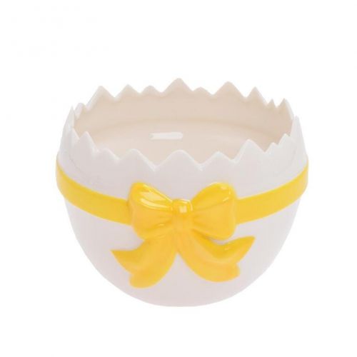 Obal na kvetináč škrupina 16,7x16,2x12 cm porcelán biely