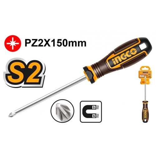 Skrutkovač krížový 6x150mm PZ2 S2 INGCO Industrial