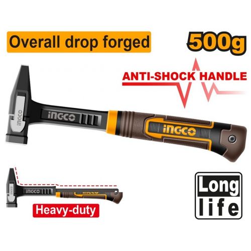 Kladivo zámočnícke 500g ANTI-SHOCK INGCO Industrial