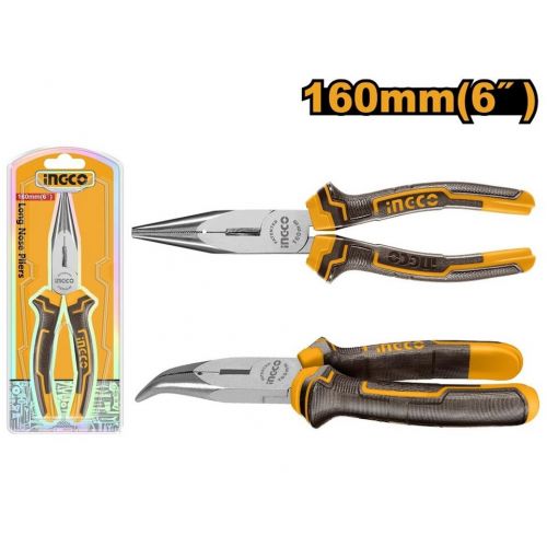 Kliešte rádiové zahnuté 160mm INGCO
