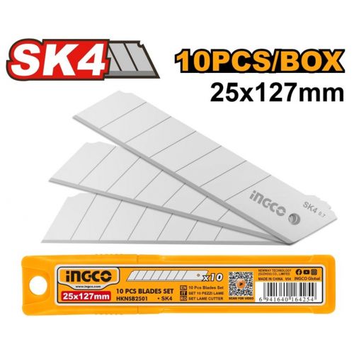 Čepeľ náhradná 25x127mm, sada 10ks, INGCO Industrial