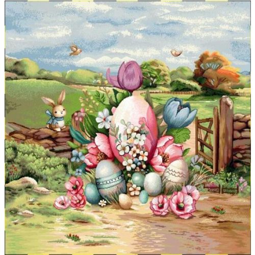 Obliečka na vankúš, Veľkonočná zábava / hravá jar III, 42x42cm