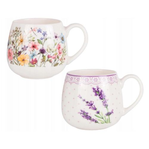 Hrnček porcelánový 440ml JOLANDA, mix 2 vzorov