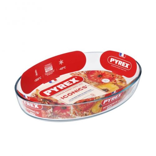 Pekáč oválny, 40x27x7cm, 4,2L, sklo číre PYREX KLC