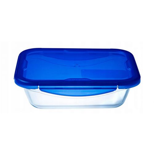 Dóza na potraviny s tesniacim vekom obdĺžniková, 20x15x5cm, 0,8L, sklo číre PYREX