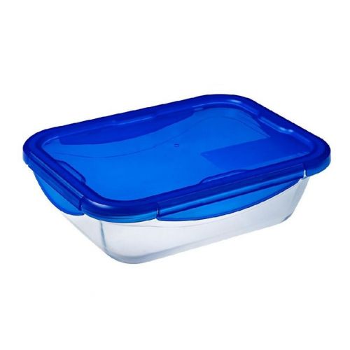 Dóza na potraviny s tesniacim vekom obdĺžniková, 25x19x7cm, 1,9L, sklo číre PYREX