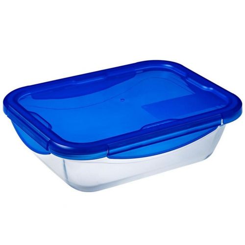Dóza na potraviny s tesniacim vekom obdĺžniková, 30x23x8cm, 3,5L, sklo číre PYREX