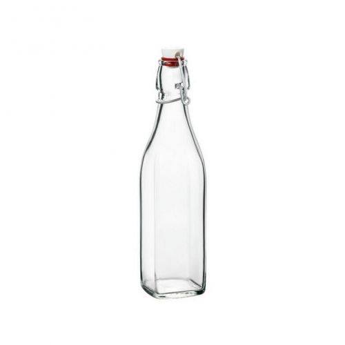 Fľaša sklo 500ml s patentným uzáverom, hranatá