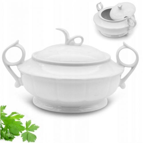 Misa na polievku porcelánová, 2,4L, dekoratívne rukoväte