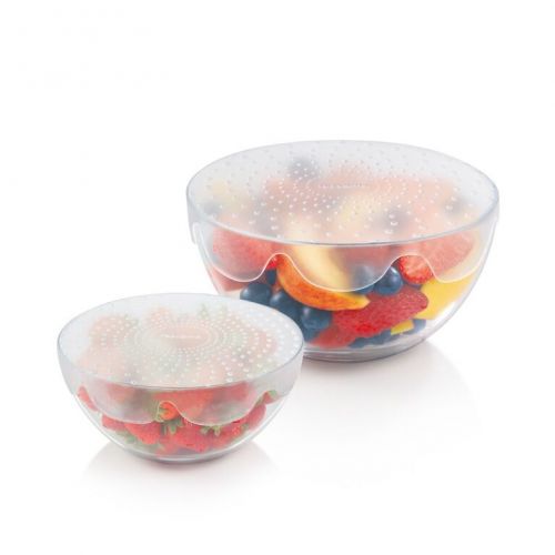 Veká silikónové pružné 4FOOD ?17 a 23 cm, súprava 2 ks