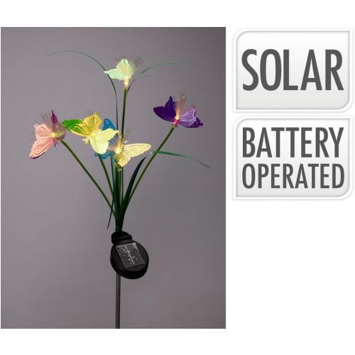 Svetlo záhradné solárne motýle 5 LED 68 cm