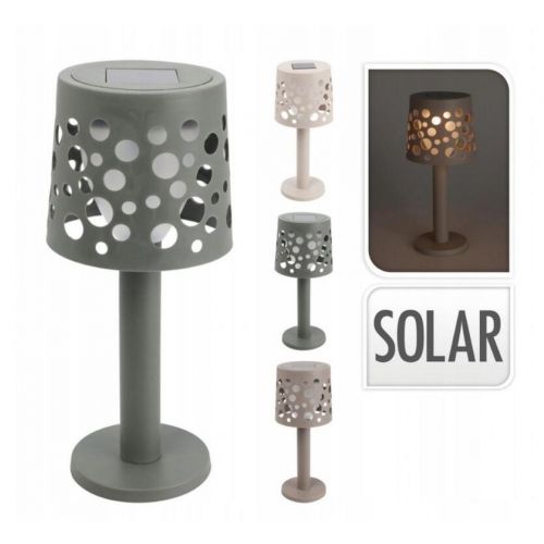 Lampa / svetlo LED solárne 21 cm, stolná, mix farieb