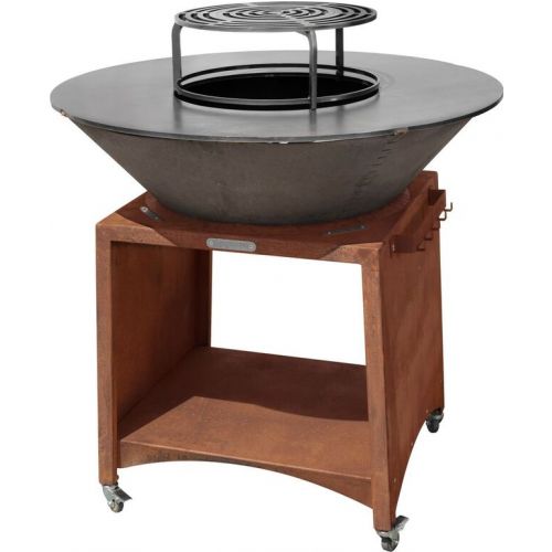 Gril Fiesta, prevedenie rust, oceľ, priemer 100 cm, s ohniskom