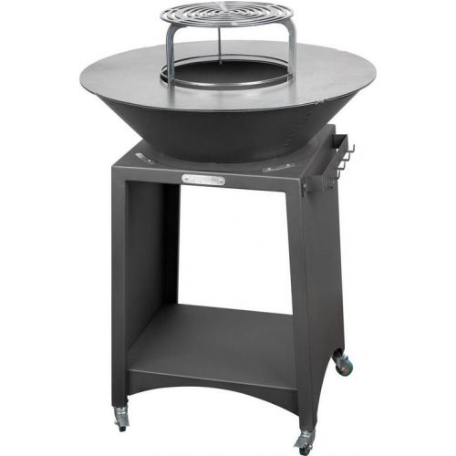 Gril Fiesta s ohniskom, čierny, oceľ, priemer 75cm
