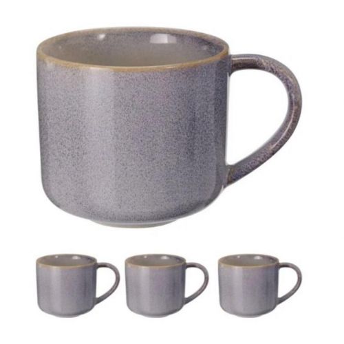 Hrnček keramický 332 ml sada 4 ks modrý